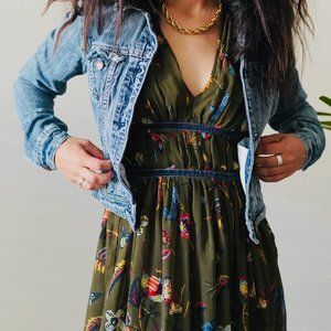 Floral print summer mini dress